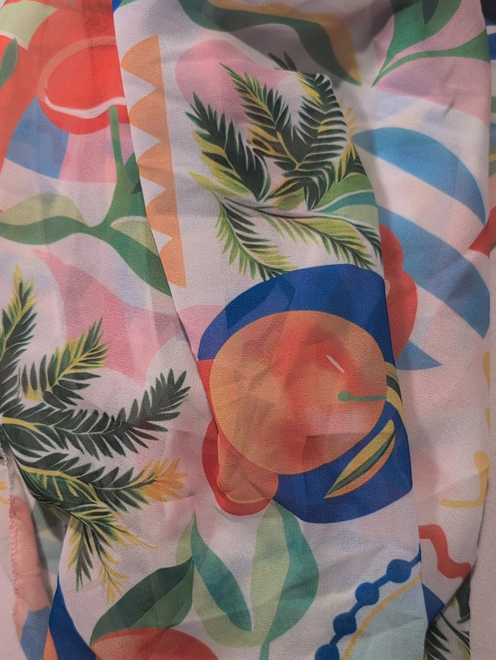 Haute Hippie Fruit Peach Wrap Sarong Scarf
